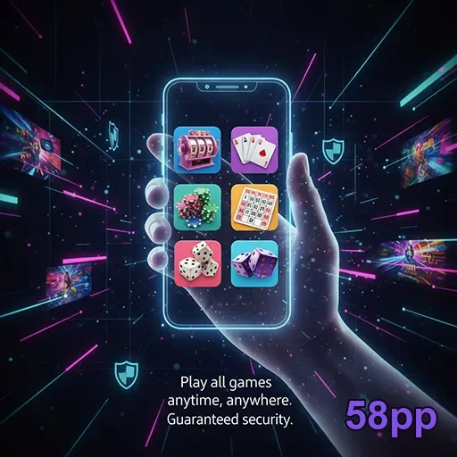 Mobile player enjoying casino games with 58pp offers